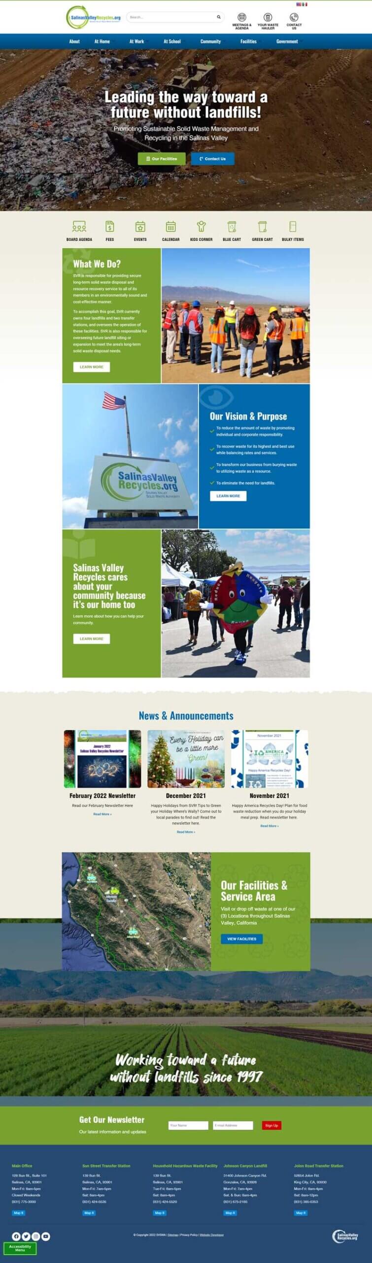 salinas valley recycles web design