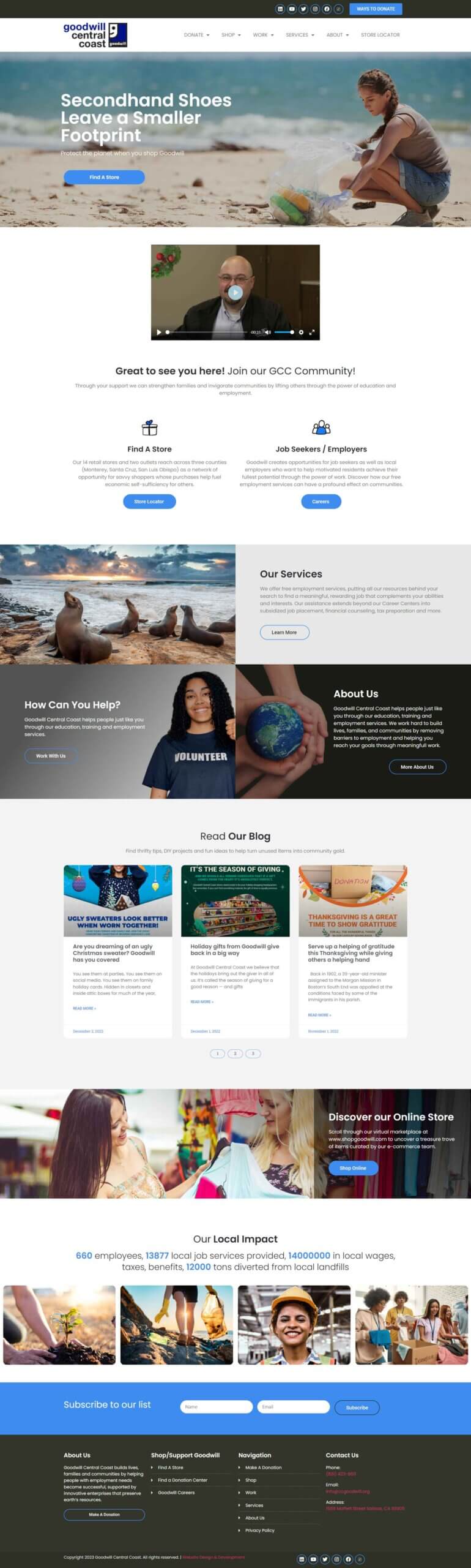 central coast goodwill website design