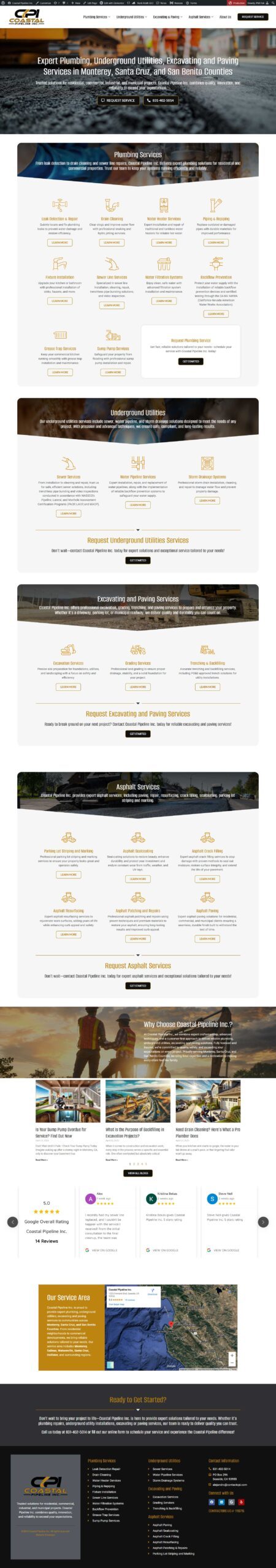 Coastal pipeline inc website project