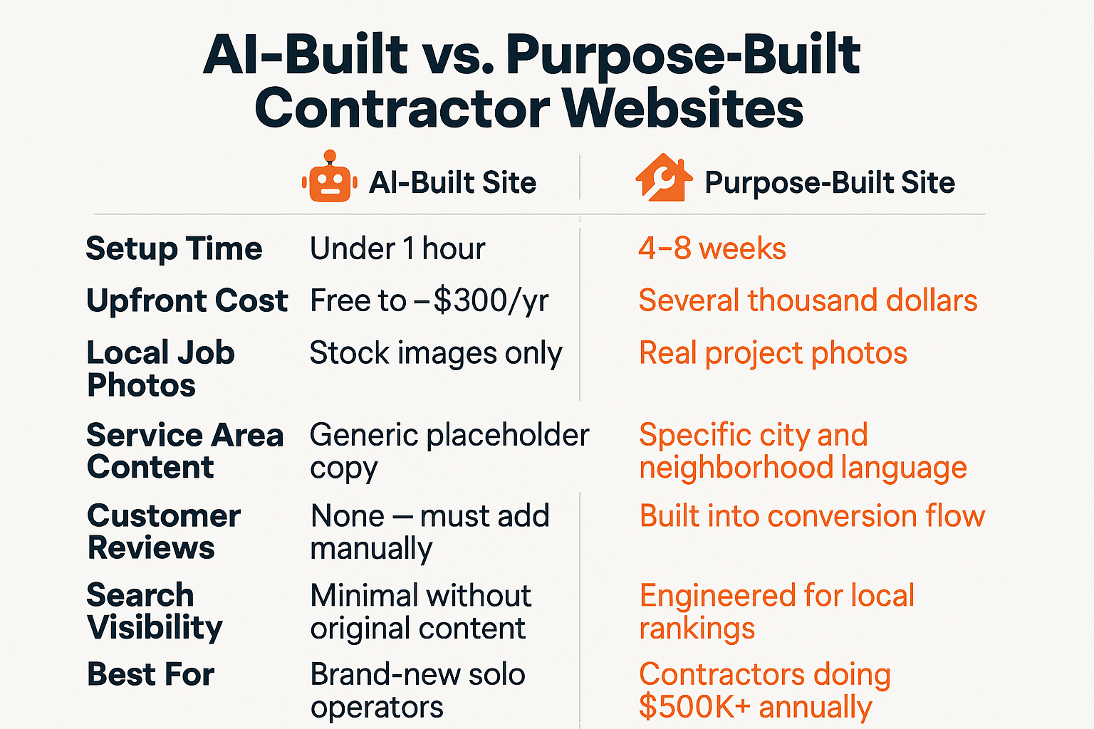 AI-Built Contractor Websites: What You Actually Get